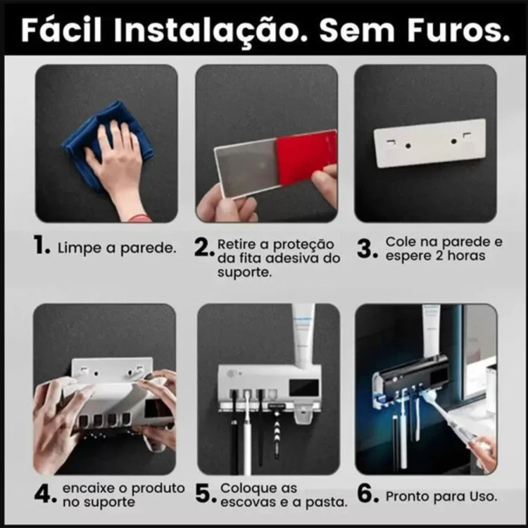 جا مسواکی هوشمند استریل کننده