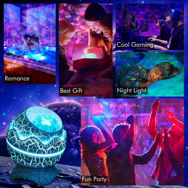 چراغ خواب سه بعدی کهکشانی با طرح تخم دایناسورجنوبای کالا