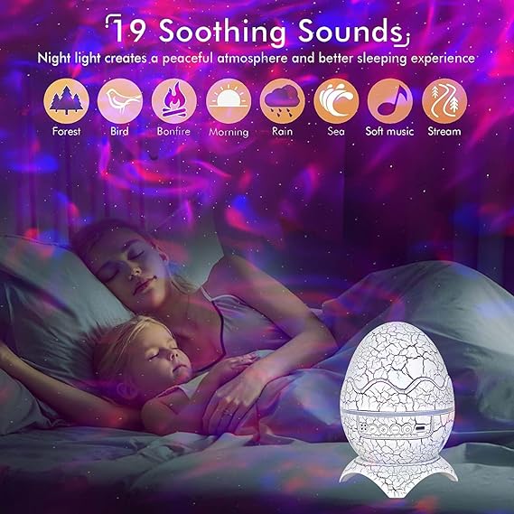 چراغ خواب سه بعدی کهکشانی با طرح تخم دایناسورجنوبای کالا