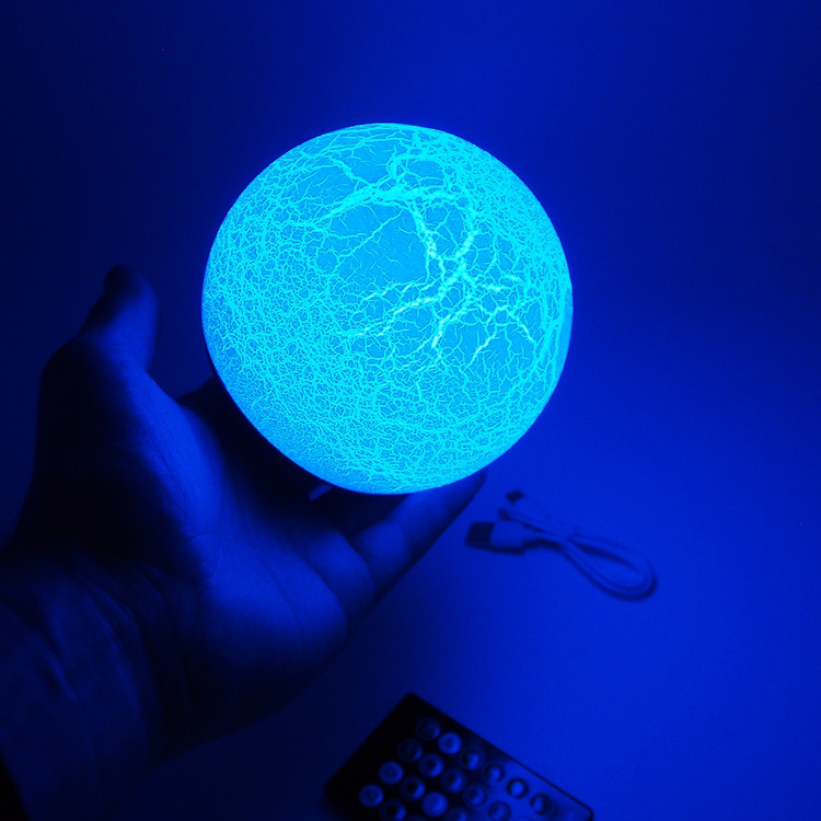 چراغ خواب گوی موزیکال اسپیکر دار مدل Moon Light