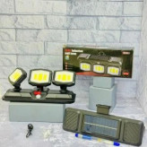 چراغ شارژی خورشیدی سه ماژول سنسور دار ضد آب مدل YX670C-3