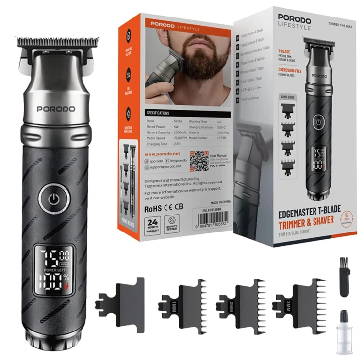 ماشین اصلاح موی سر و بدن حرفه‌ای شارژی پورودو مدل  T-Blade Trimmer & Shaver
