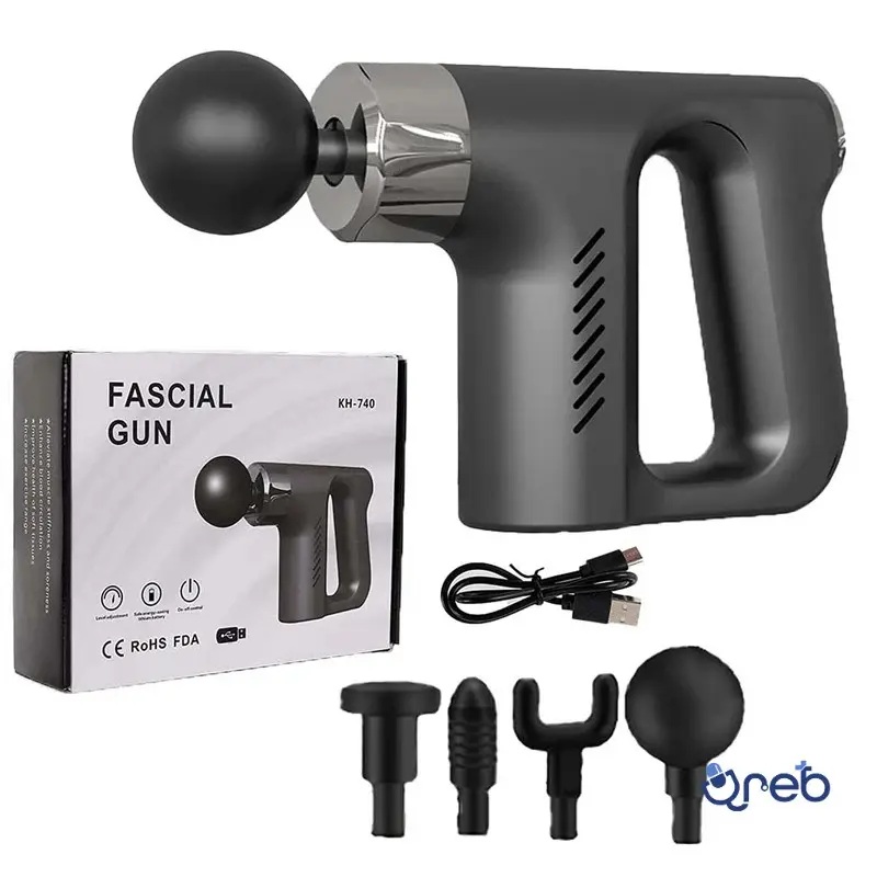 ماساژور تفنگی قابل شارژ مدل fascial gun KH-740