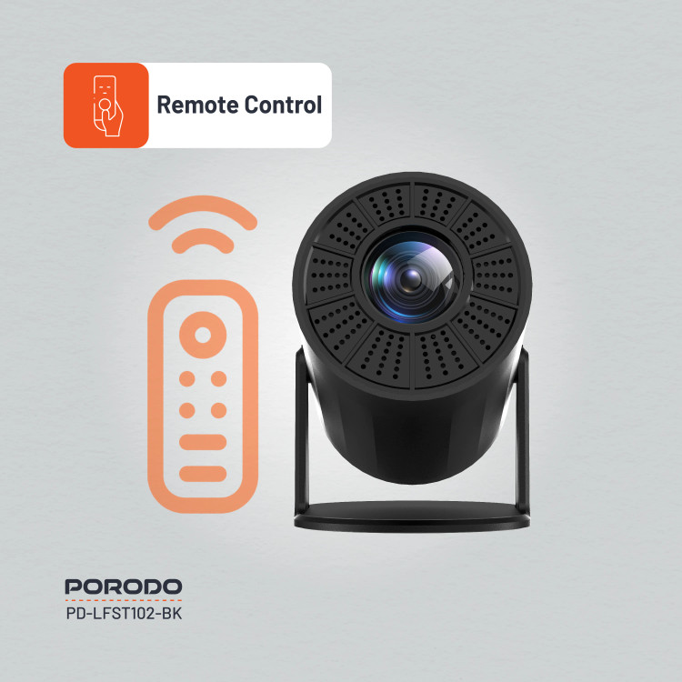 ویدئو پروژکتور پرودو Porodo PD-LFST102 فول HD 1080P با پشتیبانی 4K