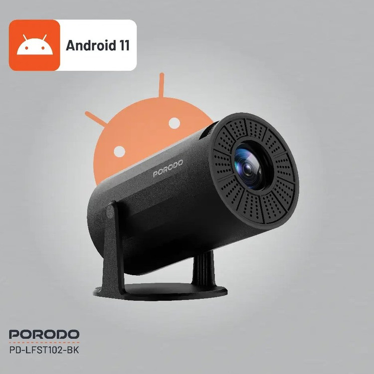 ویدئو پروژکتور پرودو Porodo PD-LFST102 فول HD 1080P با پشتیبانی 4K