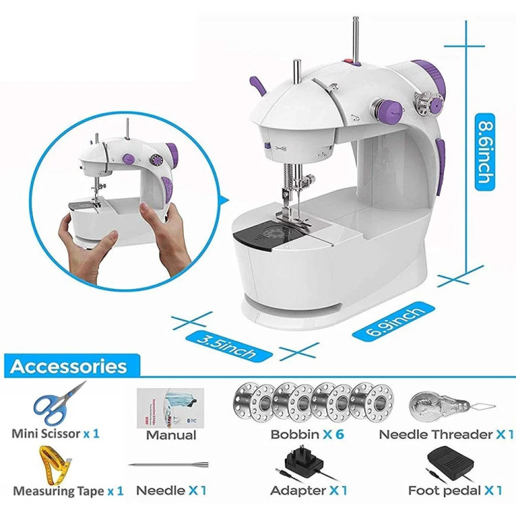 چرخ خیاطی مینی مدل SM202A